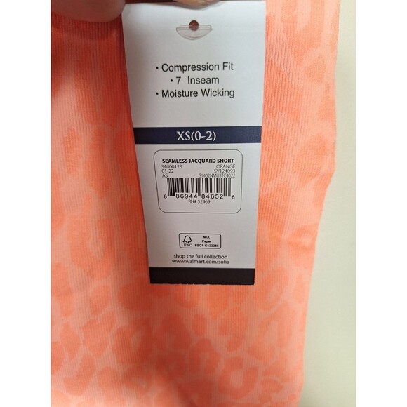 Sofia Vergara peach Jacquard spandex stretch bermuda shorts XS - Picture 6 of 7